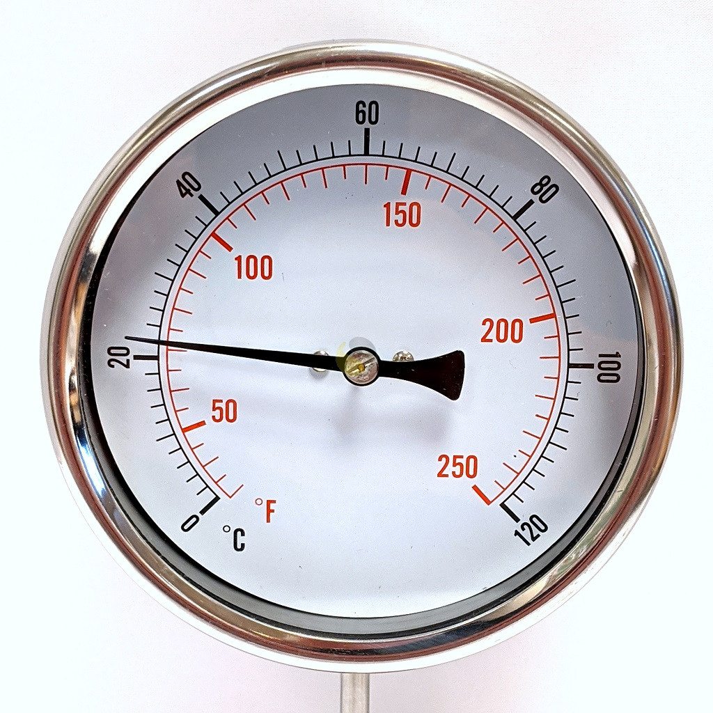 Adjustable Bimetal Thermometer 150-600F with Calibration Dial Clip-on Pipe Thermometer