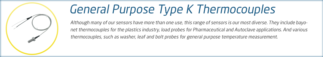 General Purpose Thermocouple Range