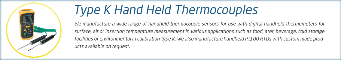 Hand Held Thermocouple Range