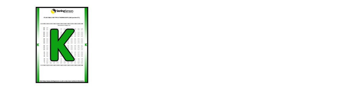 Type K Thermocouple Reference Table